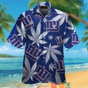 New York Giants Cannabis Hawaiian Shirt