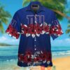 New York Giants Hibiscus Flowers Line Hawaiian Shirt
