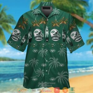 New York Jets Coconut Pattern Hawaiian Shirt