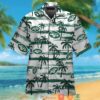New York Jets Green Coconut White Hawaiian Shirt
