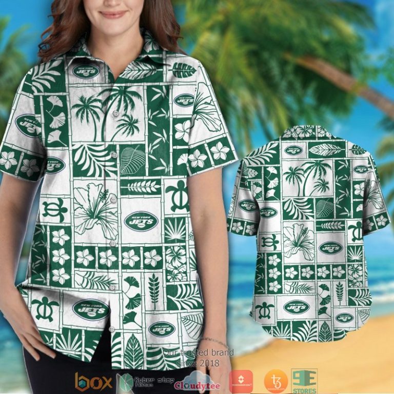 New_York_Jets_Hibiscus_leaf_ocean_pattern_Hawaiian_Shirt_short_1_2-768x768-1