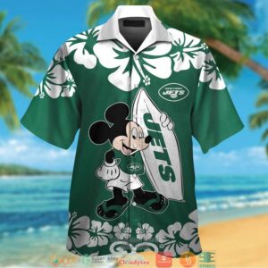 New York Jets Mickey Mouse Hawaiian Shirt