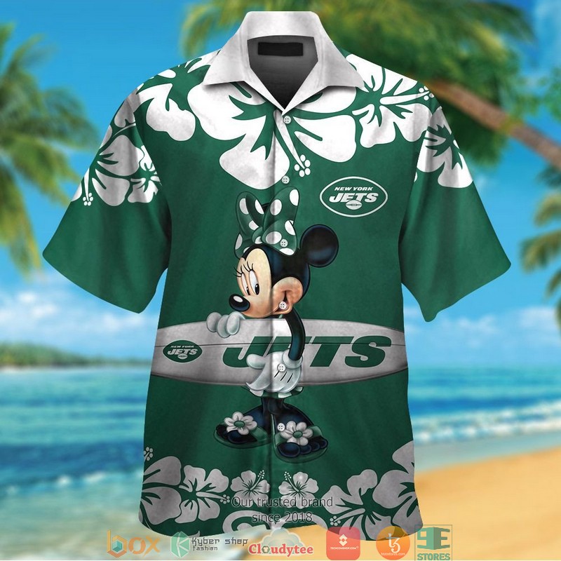 New York Jets Minnie Mouse Hawaiian Shirt New York Jets Minnie Mouse Hawaiian Shirt
