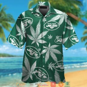 New York Jets Cannabis Hawaiian Shirt