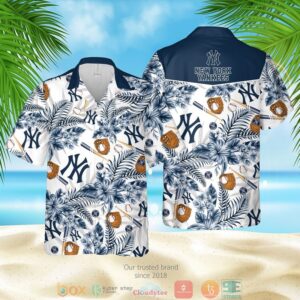 New York Yankees Mlb Hibiscus Hawaiian Shirt