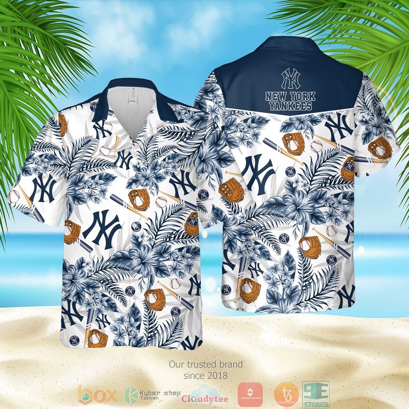 New York Yankees Mlb Hibiscus Hawaiian Shirt New York Yankees Mlb Hibiscus Hawaiian Shirt