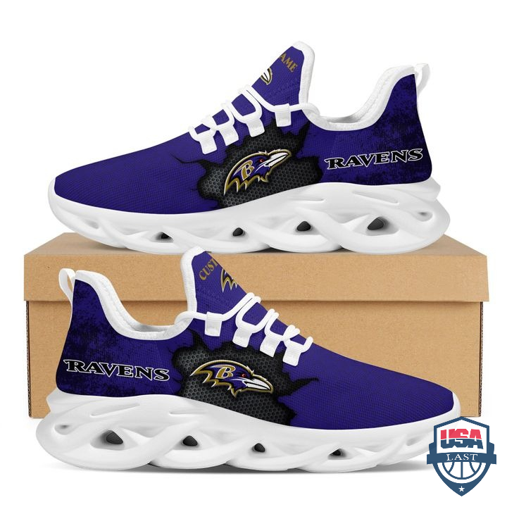 Nfl Baltimore Ravens Cracked Design Custom Name Max Soul Shoes 24 Nfl Baltimore Ravens Cracked Design Custom Name Max Soul Shoes 24