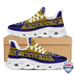 Nfl Baltimore Ravens Geometric Pattern Custom Name Max Soul Shoes 23