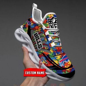 Nfl Buffalo Bills-Autism Personalized Clunky Max Soul Shoes