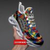 Nfl Carolina Panthers-Autism Personalized Clunky Max Soul Shoes