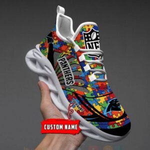 Nfl Carolina Panthers-Autism Personalized Clunky Max Soul Shoes