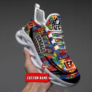 Nfl Cincinnati Bengals-Autism Personalized Clunky Max Soul Shoes