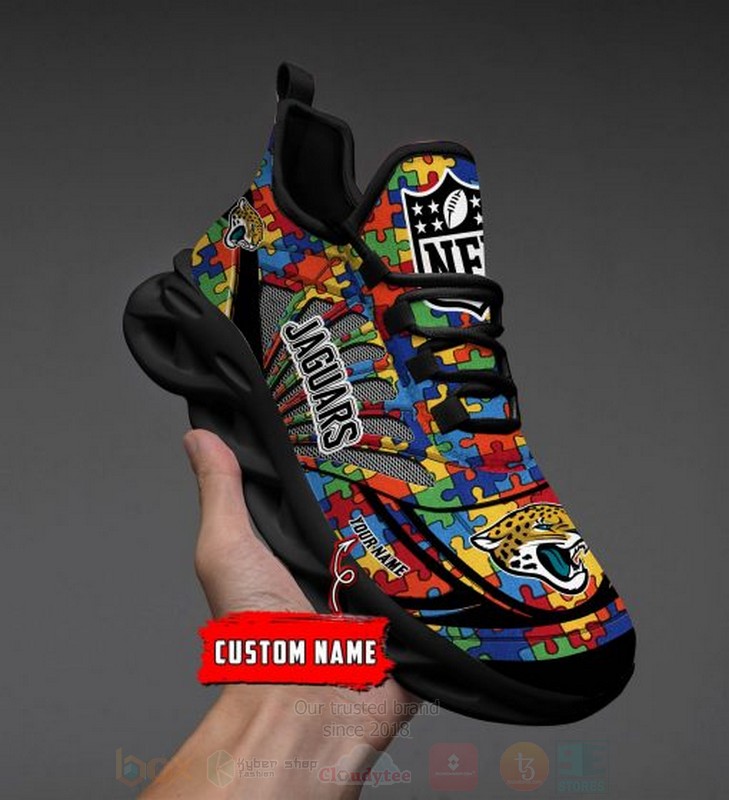 Nfl Jacksonville Jaguars-Autism Personalized Clunky Max Soul Shoes Nfl Jacksonville Jaguars-Autism Personalized Clunky Max Soul Shoes