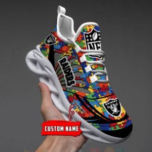 Nfl Las Vegas Raiders-Autism Personalized Clunky Max Soul Shoes