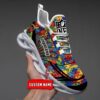 Nfl Los Angeles Chargers-Autism Personalized Clunky Max Soul Shoes