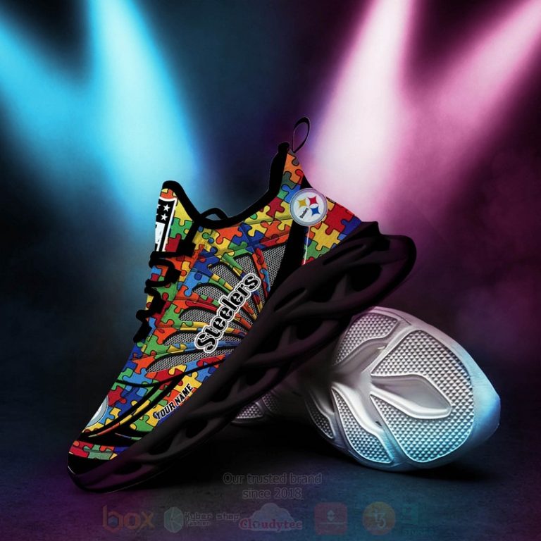 Nfl-Pittsburgh-Steelers-Autism-Personalized-Clunky-Max-Soul-Shoes-2