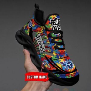 Nfl Tennessee Titans-Autism Personalized Clunky Max Soul Shoes