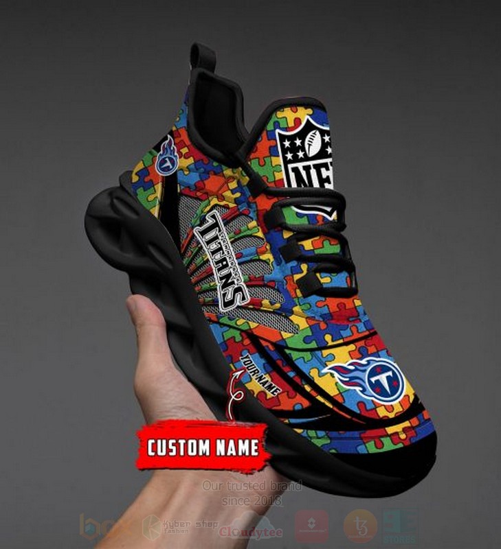 Nfl Tennessee Titans-Autism Personalized Clunky Max Soul Shoes Nfl Tennessee Titans-Autism Personalized Clunky Max Soul Shoes