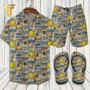 Nirvana Rock Band Hawaiian Shirt Beach Shorts And Flip Flops