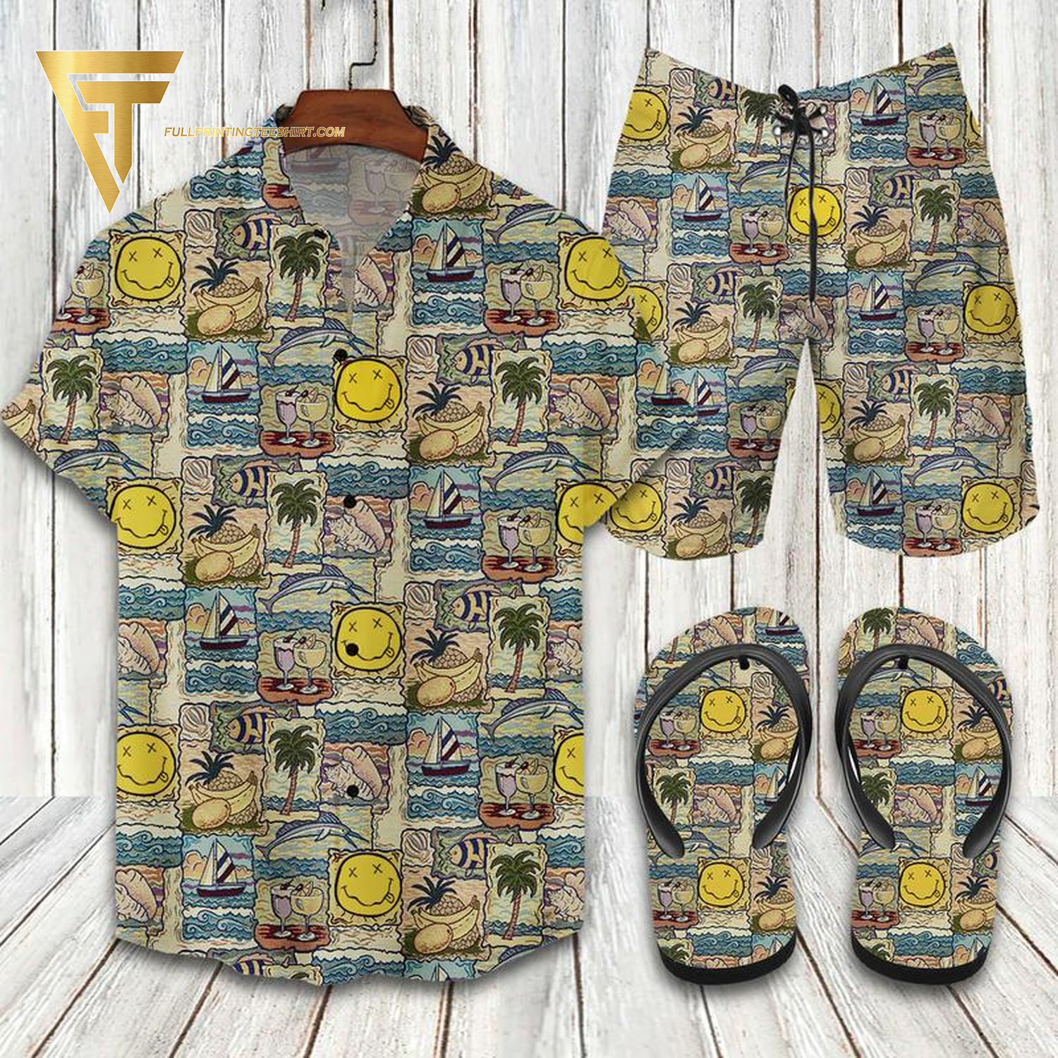 Nirvana Rock Band Hawaiian Shirt Beach Shorts And Flip Flops Nirvana Rock Band Hawaiian Shirt Beach Shorts And Flip Flops