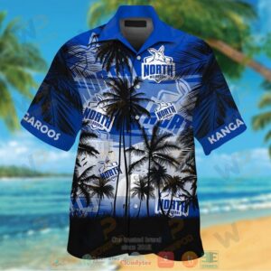 North Melbourne Kangaroos Hawaiian Shirt And Shorts