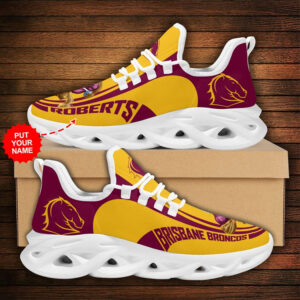 Nrl Brisbane Broncos Custom Name Clunky Max Soul Shoes