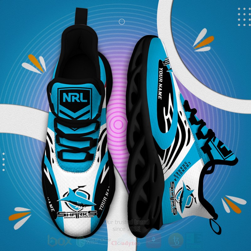 Nrl Cronulla Sharks Personalized Clunky Max Soul Shoes Nrl Cronulla Sharks Personalized Clunky Max Soul Shoes