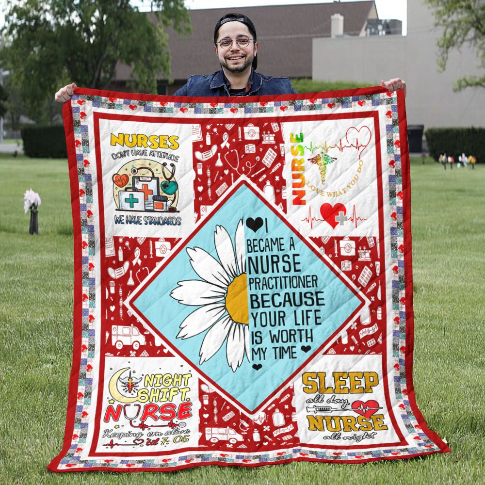 Nurse Practitioner Quilt Blanket - Nurse Throw Blanket - Nurse Gift Ideas Quilt Blanket Nurse Practitioner Quilt Blanket - Nurse Throw Blanket - Nurse Gift Ideas Quilt Blanket