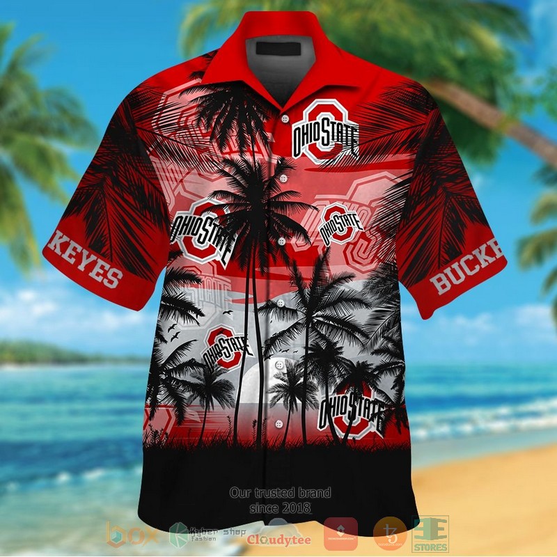 Ohio State Buckeyes Tropical Hawaiian Shirt And Shorts Ohio State Buckeyes Tropical Hawaiian Shirt And Shorts