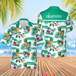 Okamoto Condoms Pineapple Hawaiian Shirt