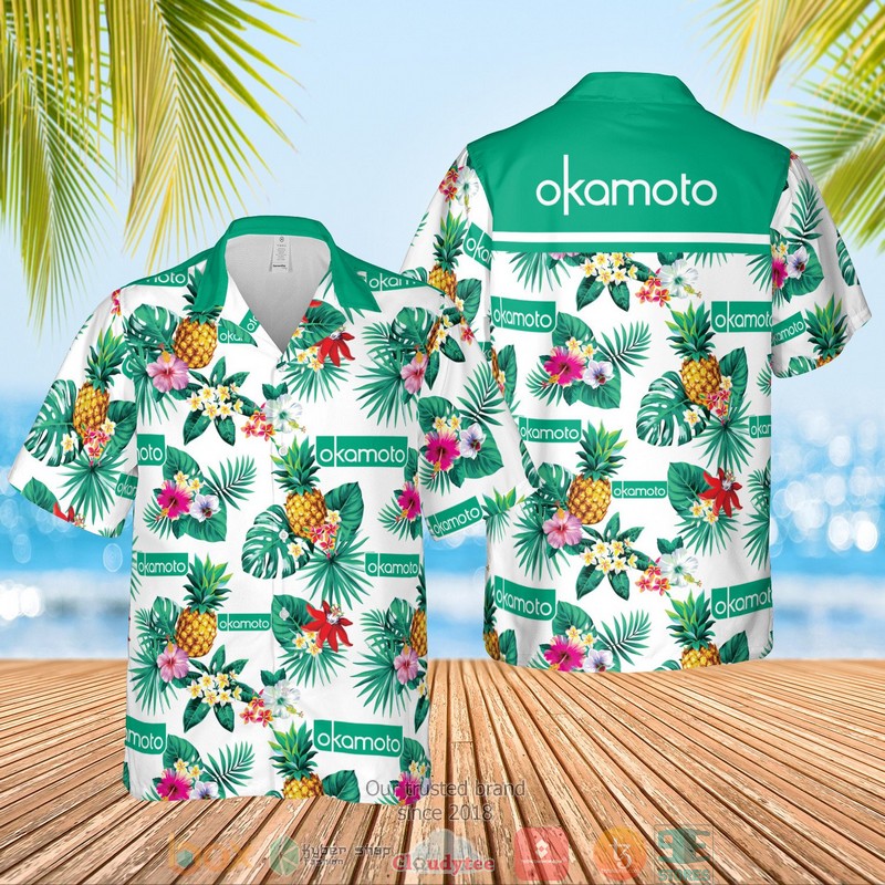 Okamoto Condoms Pineapple Hawaiian Shirt Okamoto Condoms Pineapple Hawaiian Shirt