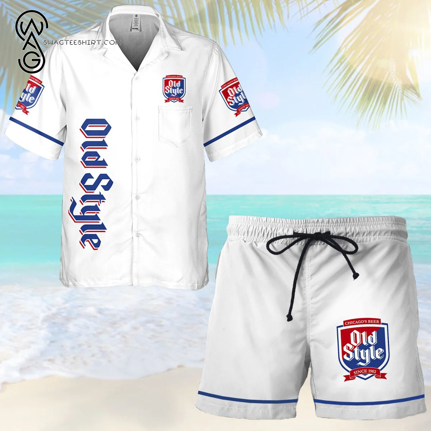 Old Style Beer All Over Print Hawaiian Shirt And Beach Shorts Old Style Beer All Over Print Hawaiian Shirt And Beach Shorts
