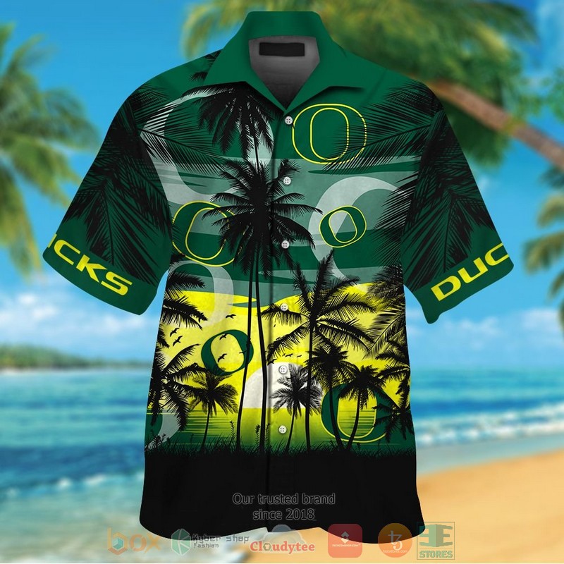 Oregon Ducks Tropical Hawaiian Shirt And Shorts Oregon Ducks Tropical Hawaiian Shirt And Shorts