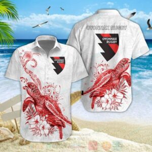 Oyonnax Rugby Turtle Hawaiian Shirt