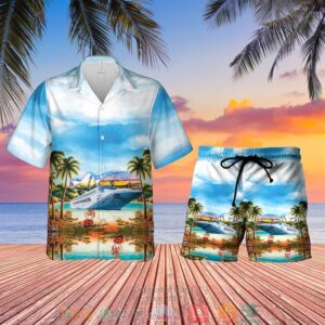 P&O Cruises Australia Sydney Harbour Bridge Hawaiian Shirt