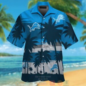 Palm Tree Detroit Lions Hawaiian Shirt And Shorts