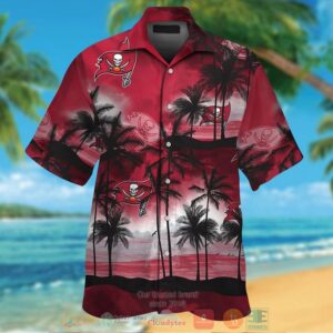 Palm Tree Tampa Bay Buccaneers Dark Red Hawaii Shirt
