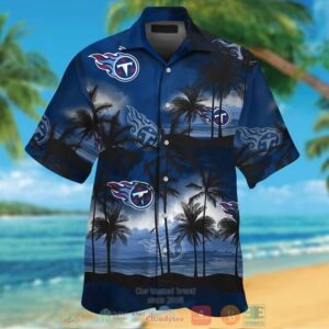 Palm Tree Tennessee Titans Dark Blue Hawaii Shirt