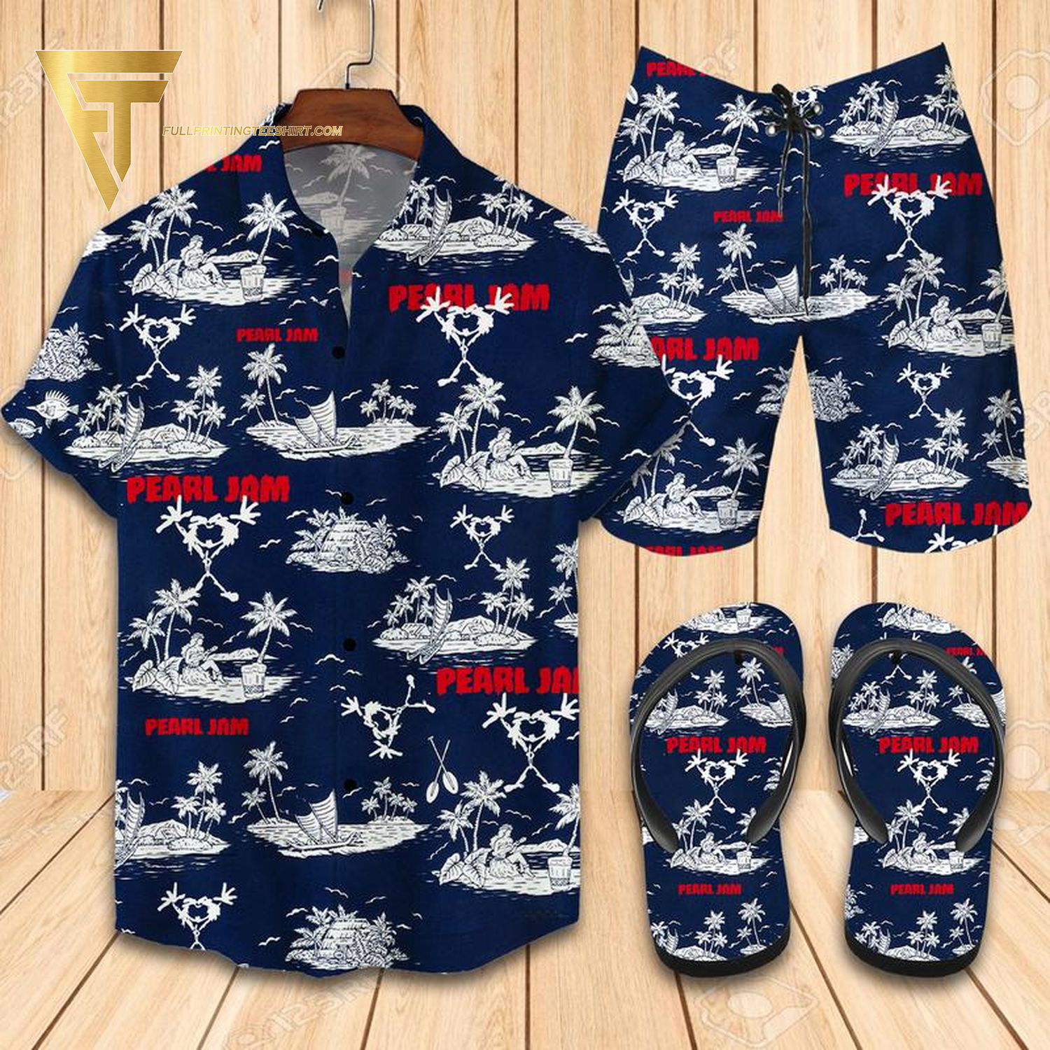 Pearl Jam Rock Band Hawaiian Shirt Beach Shorts And Flip Flops Pearl Jam Rock Band Hawaiian Shirt Beach Shorts And Flip Flops