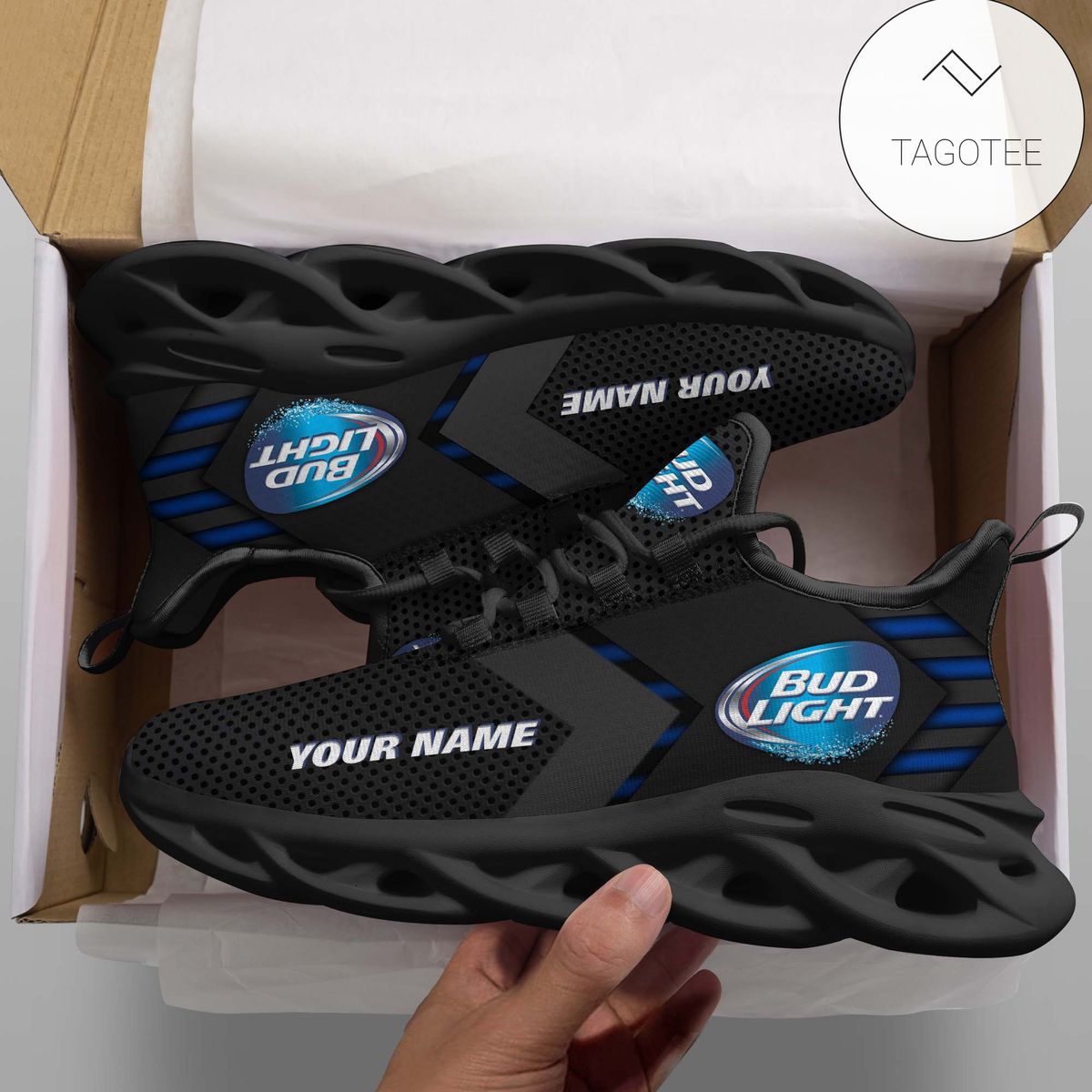 Personalized Bud Light Custom Clunky Sneakers Max Soul Shoes Personalized Bud Light Custom Clunky Sneakers Max Soul Shoes