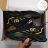 Personalized Caterpillar Tractor Shoes Custom Black Clunky Sneakers Max Soul Shoes