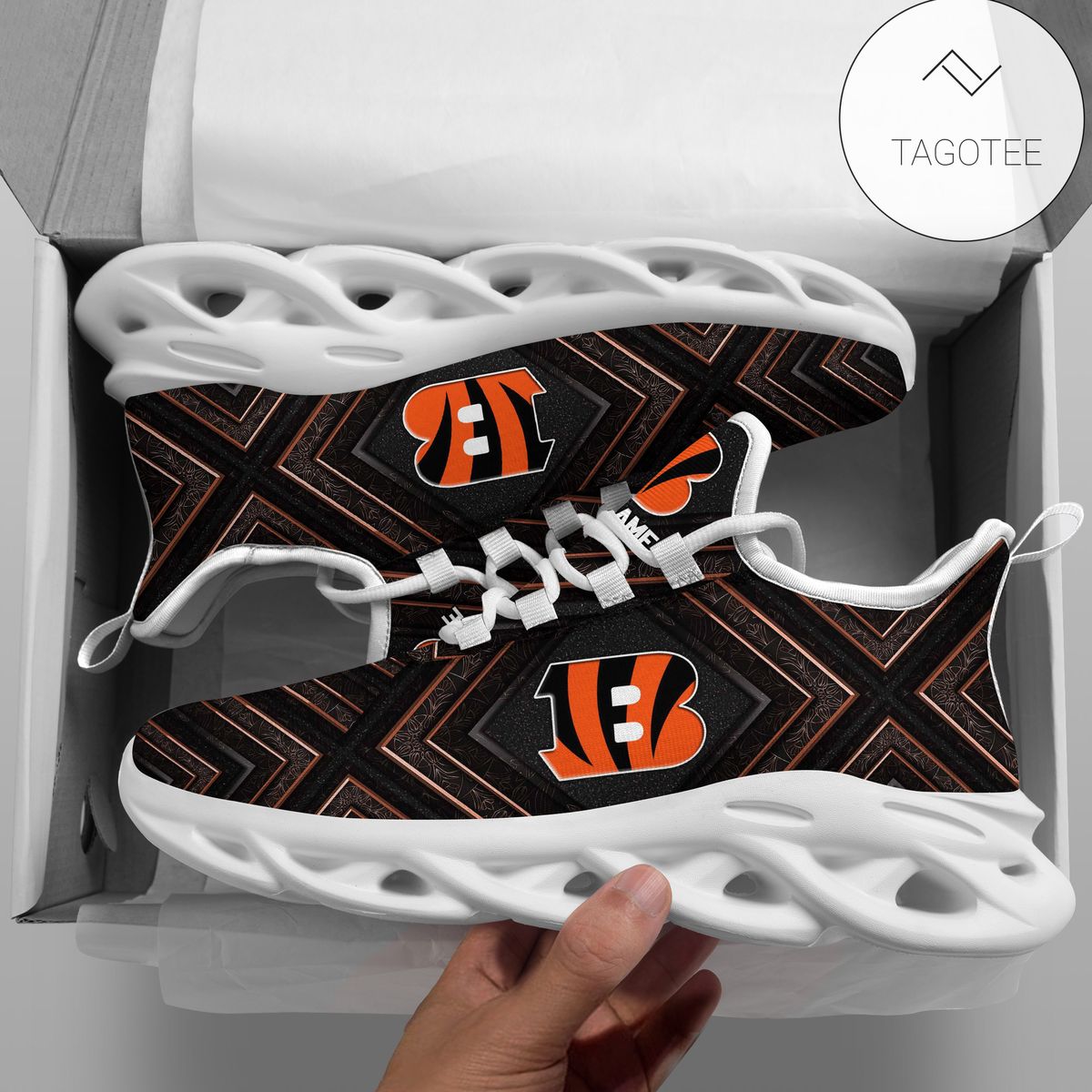 Personalized Cincinnati Bengals Clunky Sneakers Max Soul Shoes Personalized Cincinnati Bengals Clunky Sneakers Max Soul Shoes