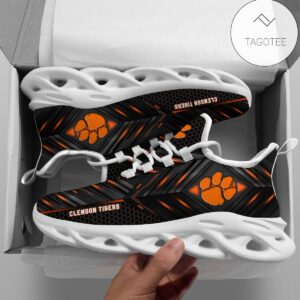 Personalized Clemson Tigers Football Team Clunky Sneakers Max Soul Shoes