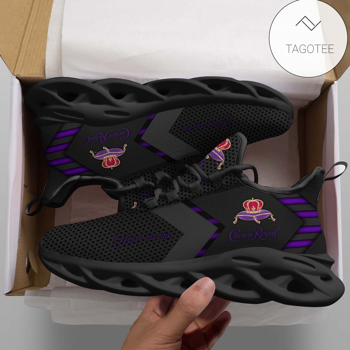 Personalized Crown Royal Custom Clunky Sneakers Max Soul Shoes Personalized Crown Royal Custom Clunky Sneakers Max Soul Shoes