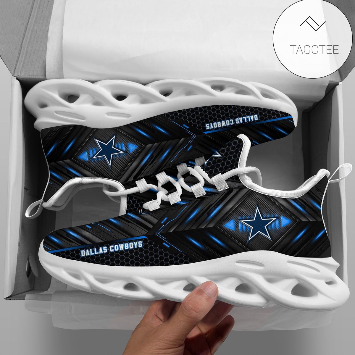 Personalized Dallas Cowboys Football Team Clunky Sneakers Max Soul Shoes Personalized Dallas Cowboys Football Team Clunky Sneakers Max Soul Shoes