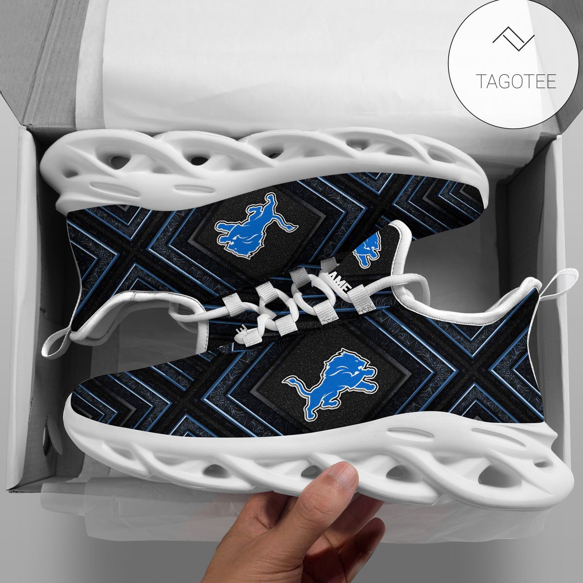 Personalized Detroit Lions Clunky Sneakers Max Soul Shoes Personalized Detroit Lions Clunky Sneakers Max Soul Shoes