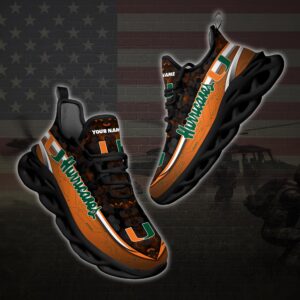 Personalized Miami Hurricanes Football Team Clunky Max Soul Shoes