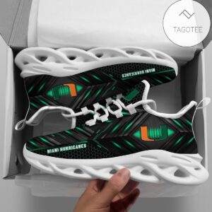Personalized Miami Hurricanes Football Team Clunky Sneakers Max Soul Shoes