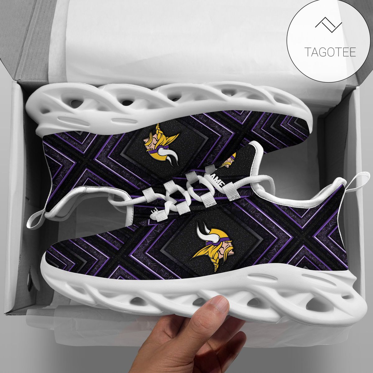Personalized Minnesota Vikings Clunky Sneakers Max Soul Shoes Personalized Minnesota Vikings Clunky Sneakers Max Soul Shoes