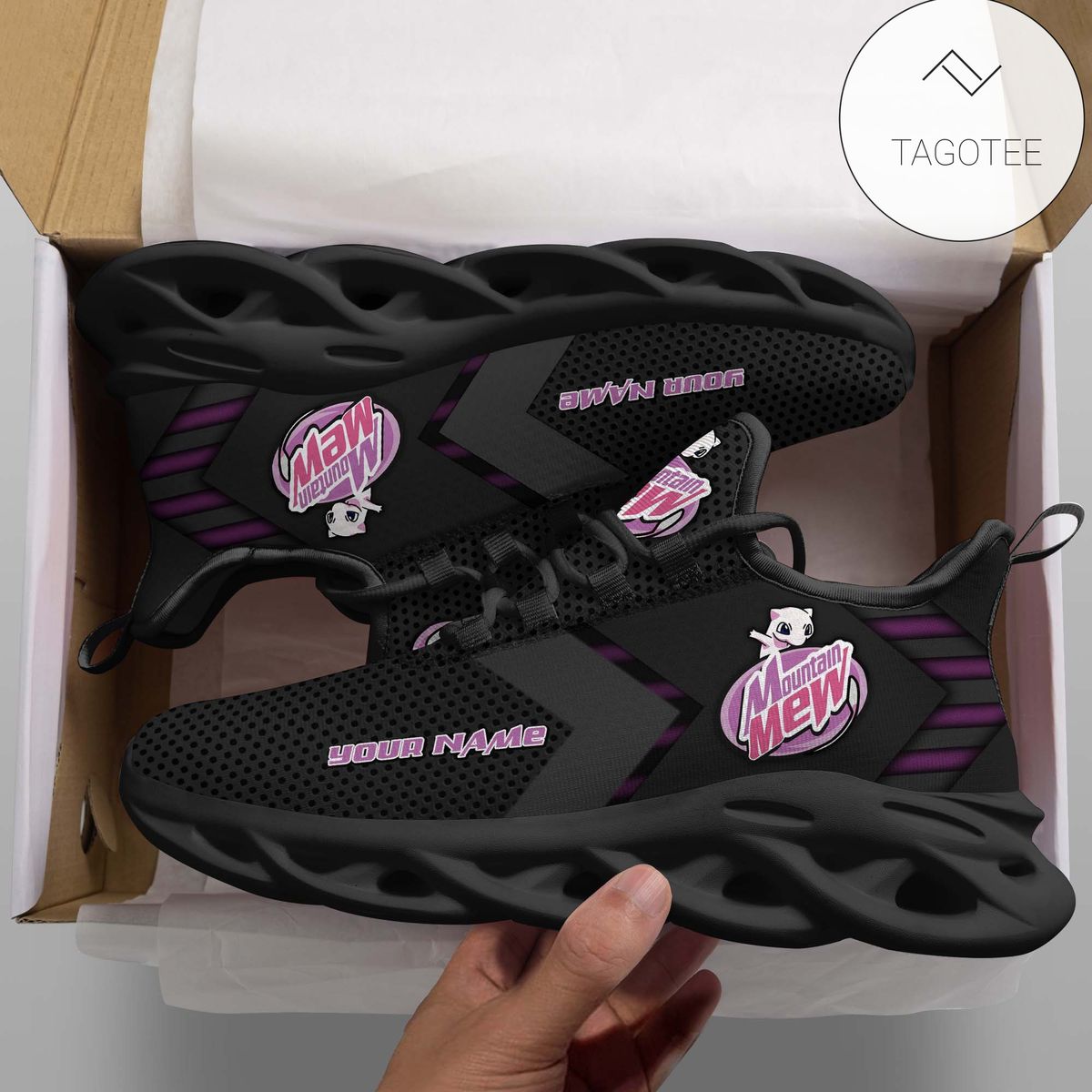 Personalized Mountain Mew Custom Clunky Sneakers Max Soul Shoes Personalized Mountain Mew Custom Clunky Sneakers Max Soul Shoes
